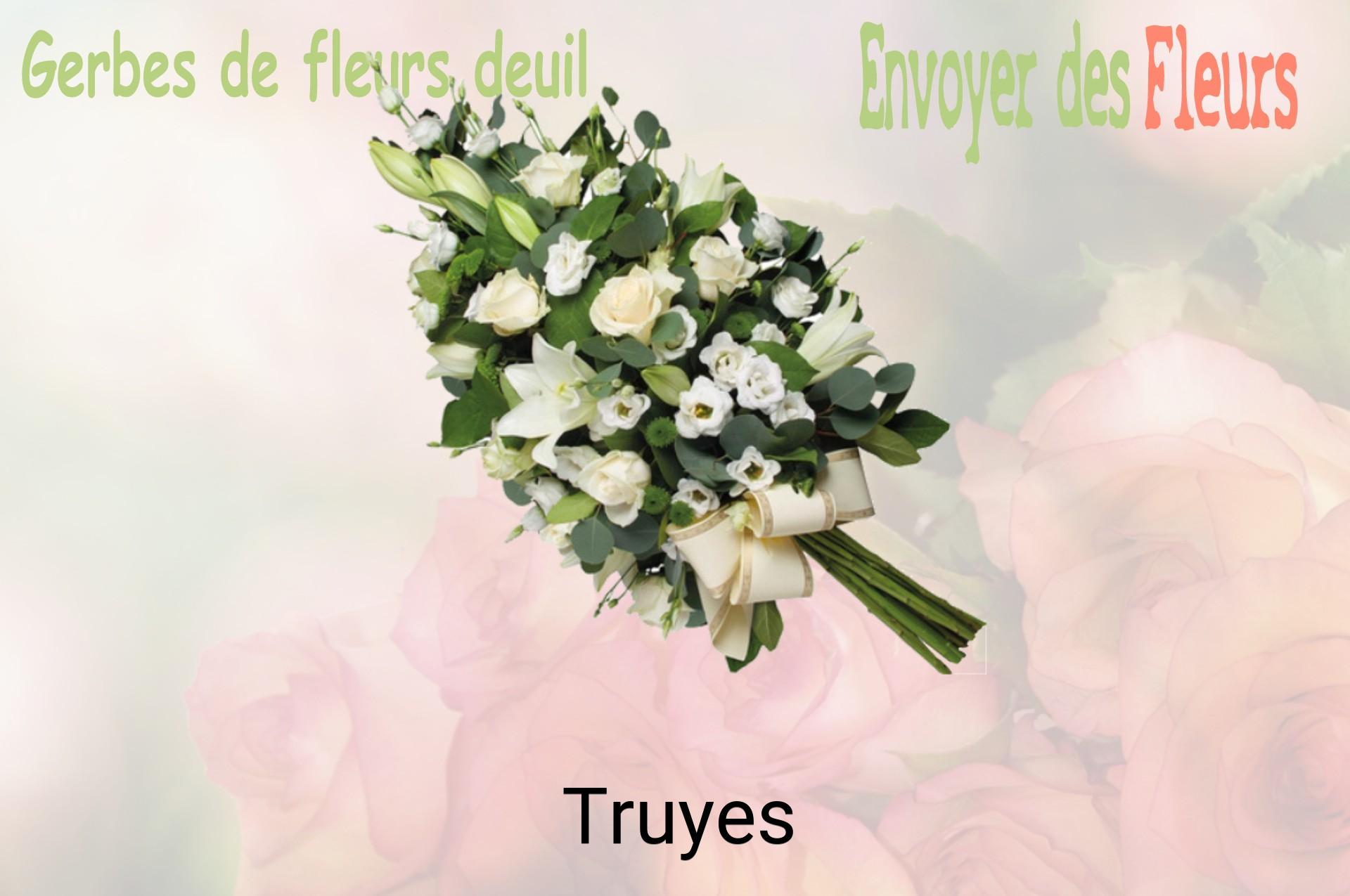 Gerbe de fleurs de deuil livrée à Truyes